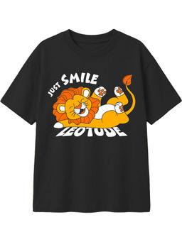 LEOTUDE - Black Kids Oversized T-Shirt