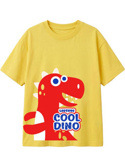 LEOTUDE - Yellow Kids Oversized T-Shirt