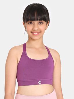 Zivame - Zelocity Girls Sports Bra - Purple Passion