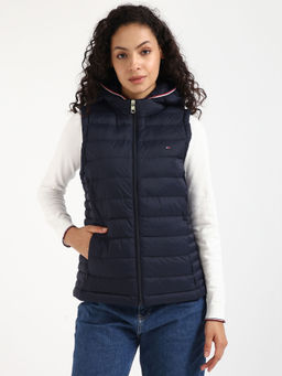 Tommy Hilfiger - Navy Blue Solid Regular Fit Jacket