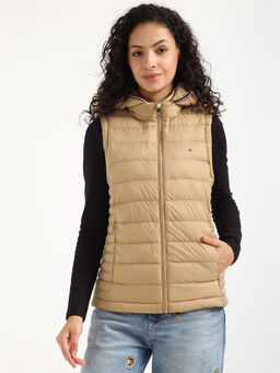 Tommy Hilfiger - Beige Solid Regular Fit Jacket