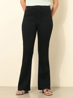 U.S. POLO ASSN. - Black Solid Bootcut Fit Jeans