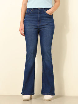 U.S. POLO ASSN. - Blue Solid Bootcut Fit Jeans