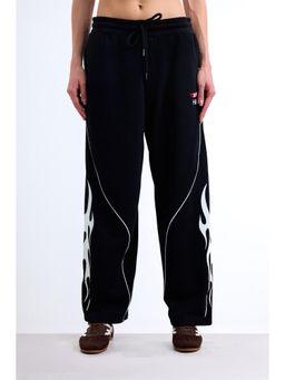 Bonkers Corner - Black Blended Solid Pant