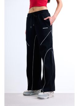 Bonkers Corner - Black Blended Solid Pant