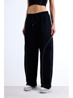 Bonkers Corner - Black Blended Solid Pant