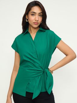 Femmella - Green Cotton Solid Top