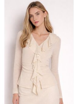 Cover Story - Cream Polyester Solid Top