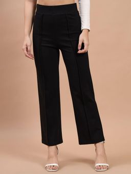 Beatnik - Black Polyester Solid Jeggings