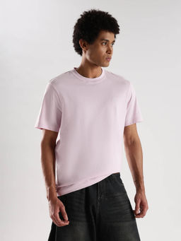 Calvin Klein - Solid Relaxed Fit Lavender Cotton T-Shirt