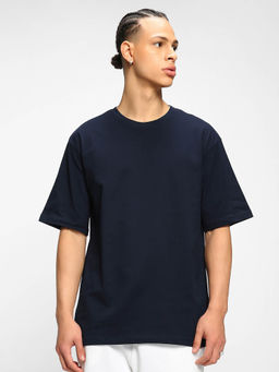 Bewakoof - Men's Pack of 2 Men's Blue & White Oversized T-shirt