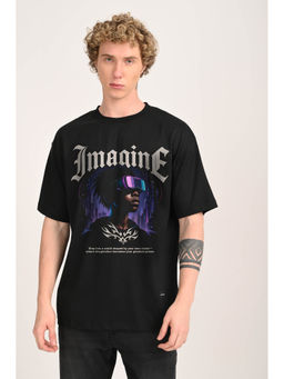 UNDERRATED CLUB - Imagine Black Oversized Fit T-Shirt