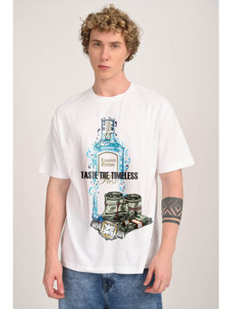 UNDERRATED CLUB - Taste The Timeless White Oversized Fit T-Shirt