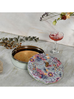 Living With Elan - Air-Tight Stainless Steel Storage Box for Roti/Papad, Green