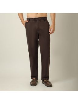 Saltpetre - Relaxed Fit Cotton Coffee Brown Trouser