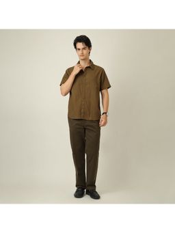 Saltpetre - Olive Men Relaxed Fit Shirt with Chinos
