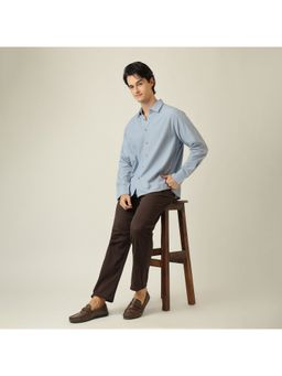 Saltpetre - Blue Men Relaxed Fit Collar Neck Shirt with Chinos
