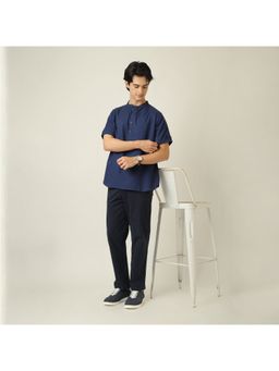 Saltpetre - Navy Blue Men Relaxed Fit Shirt with Chinos