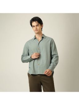 Saltpetre - Bayside Relaxed Fit Linen Blend Agave Green Shirt