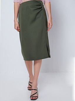 Cover Story - Olive Midi Skirt