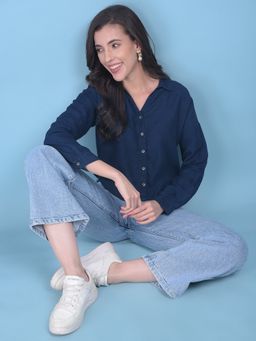 CRIMSOUNE CLUB - Women Blue Club-Faded Jeans