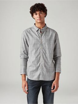 Levi's - Men Grey Blended Collar Neck Shirt