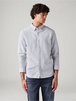 Levi's - Men Blue Linen Collar Neck Shirt