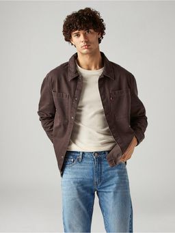 Levi's - Men Brown Cotton Collar Neck Shirt