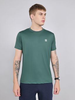 Rock.it - Men Green Polyester Blend Round Neck T-Shirt