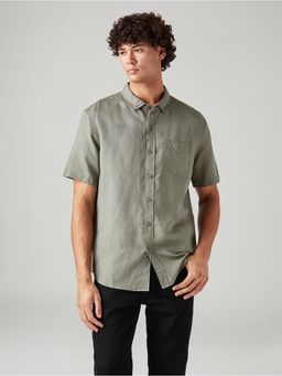 Levi's - Men Green Blended Collar Neck Shirt