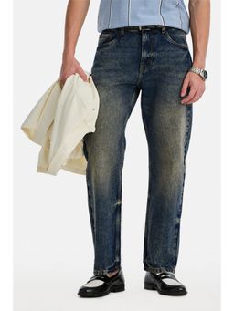 Snitch - Men Blue Cotton Jeans