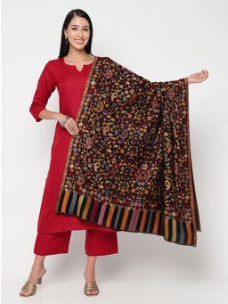 La Vastraa - Woolen Silk Kani Woven Shawl