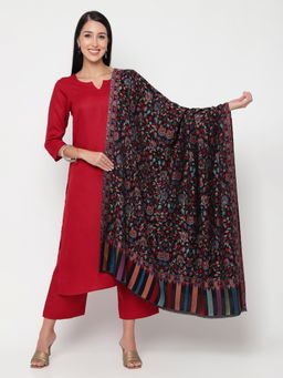La Vastraa - Woolen Silk Kani Woven Shawl