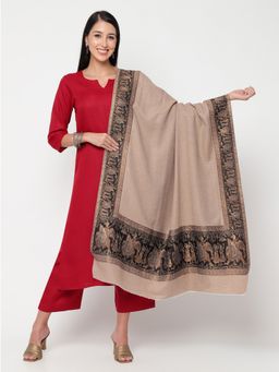 La Vastraa - Zari Darbar Design Woven Shawl