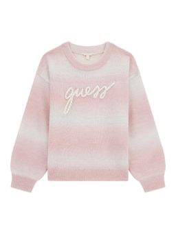 Guess - Polyester Pullover Colorblock Pink Sweatshirt for Girls