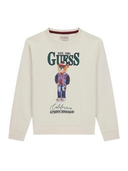 Guess - Cotton Printed Cream Sweatshirt for Boys