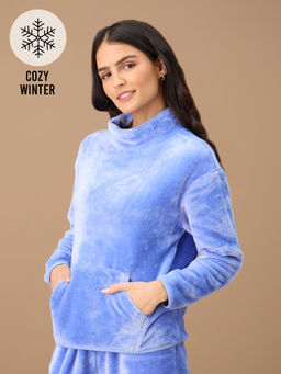 Nykd by Nykaa - Luxe Fur Sweatshirt - NYS122 - Blue