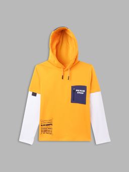 Blue Giraffe - Boys Orange Solid T-shirt