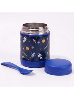 House of Quirk - Blue Baby Feeding Bowl with Spoon Thermal Food Container (M)