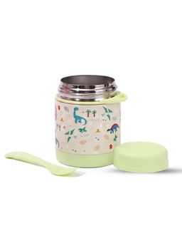 House of Quirk - Green Baby Feeding Bowl with Spoon Thermal Food Container (M)