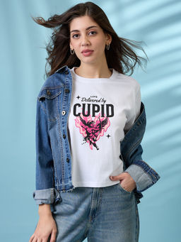 Globus - Women White Round Neck T-Shirt