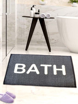 Athom Living - Grey Easy Home Designer Soft Anti Slip Bath Mat (M)