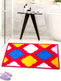 Athom Living - Pink Easy Home Designer Soft Anti Slip Bath Mat (M)