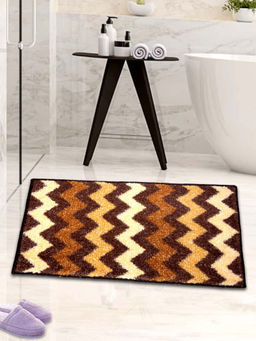 Athom Living - Brown Easy Home Designer Soft Anti Slip Bath Mat (M)