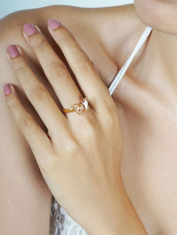 Joker and Witch - Joker & Witch Mabel Butterfly White Stone Ring