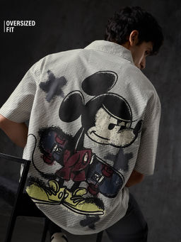 The Souled Store - Official Disney Mickey Mouse: Skater Men Oversized Shirts