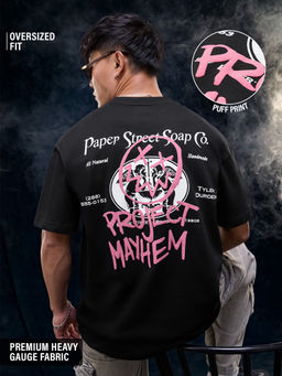 The Souled Store - Official Fight Club: Project Mayhem Men Oversized T-Shirts