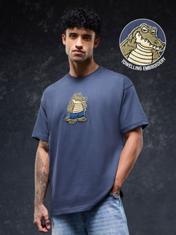 The Souled Store - TSS Originals: Crocodile Men Oversized T-Shirts