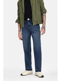 Snitch - Men Blue Cotton Loose Fit jeans