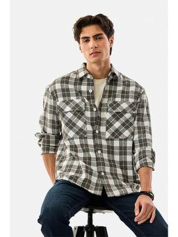Snitch - Men Brown Polyester Blend Relaxed Fit Overshirt